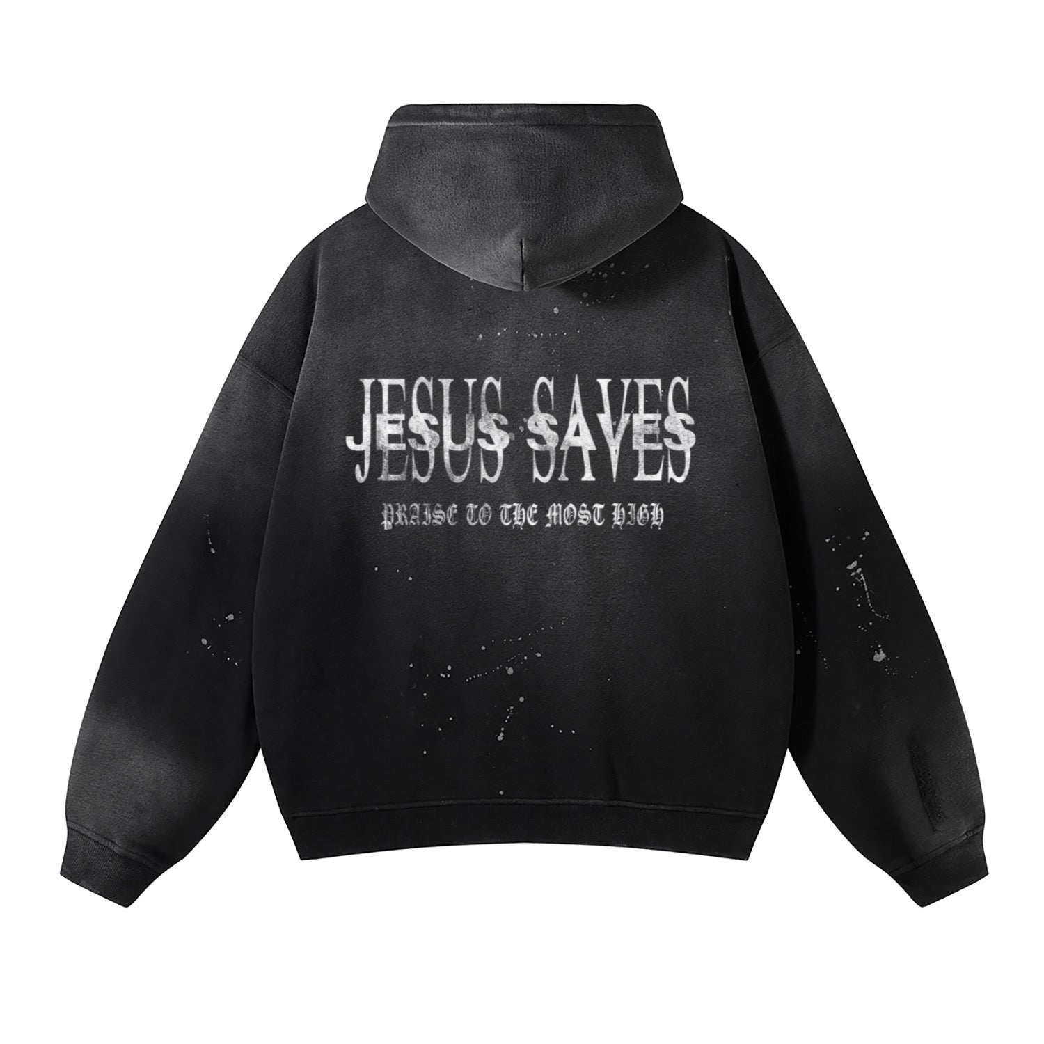 Jesus Saves Distress Hoodie